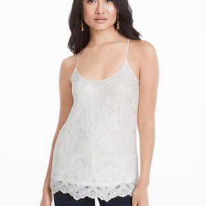 WHBM Embroidered Lace Cami